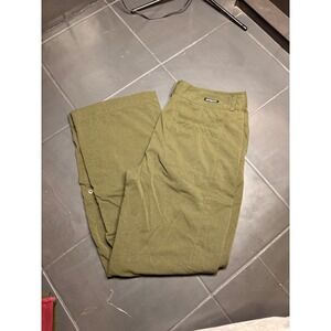 Patagonia Womens 14 Olive Green Canvas Roll Up Hiking Outdoor Pants